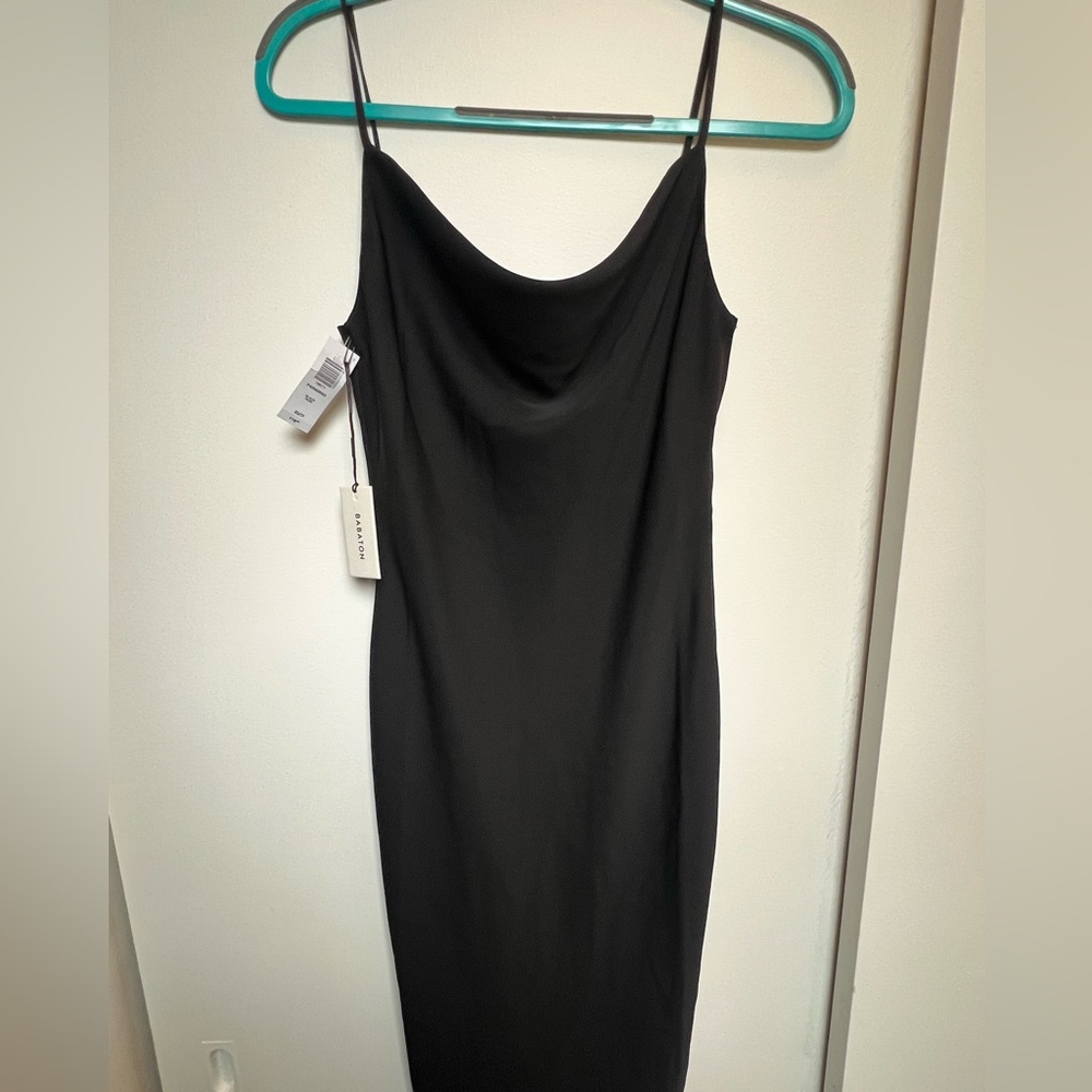 NWT Aritzia Babaton Black Paradiso Midi Slip Dress XS